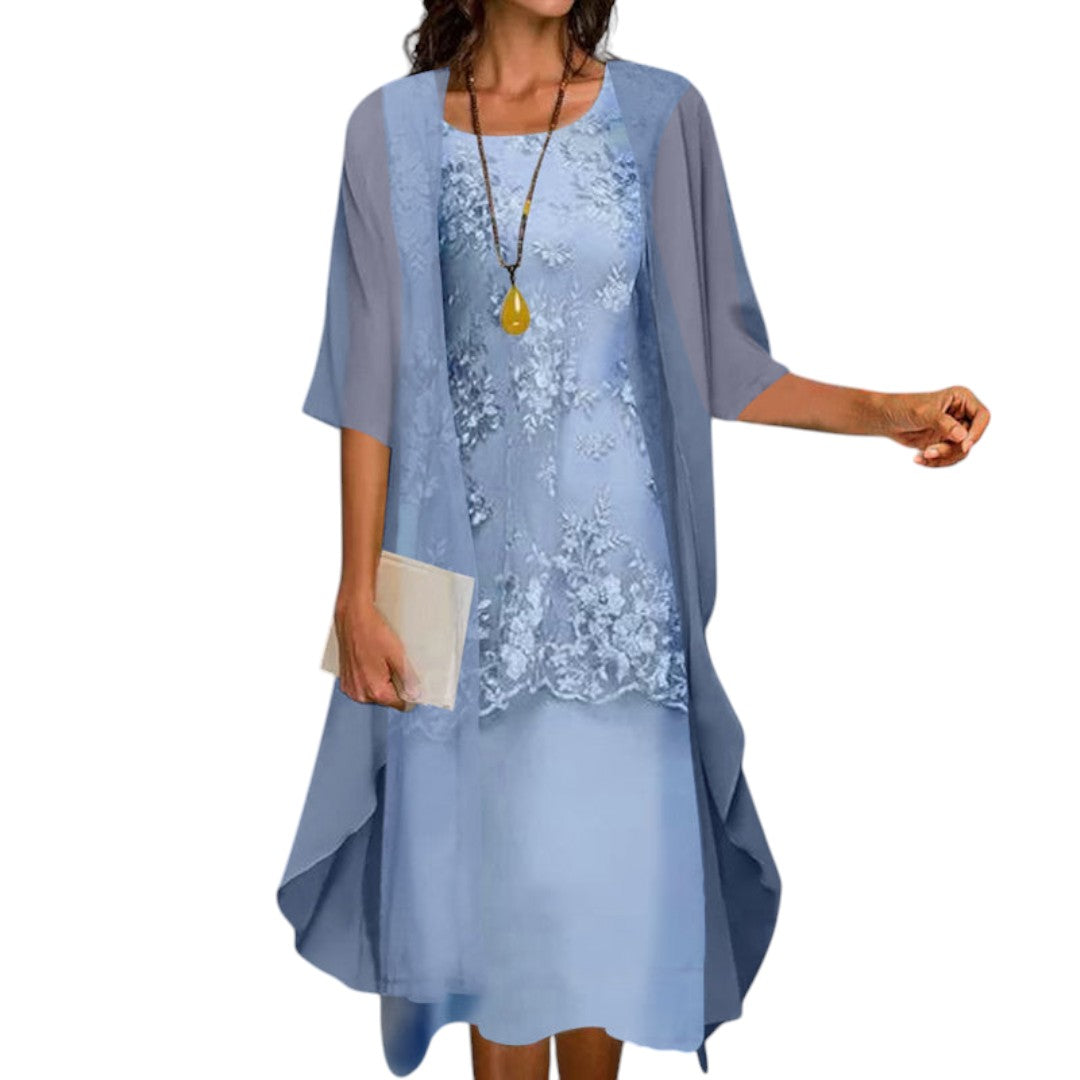 Grace | Elegant Chiffon Dress In Two Parts For Women